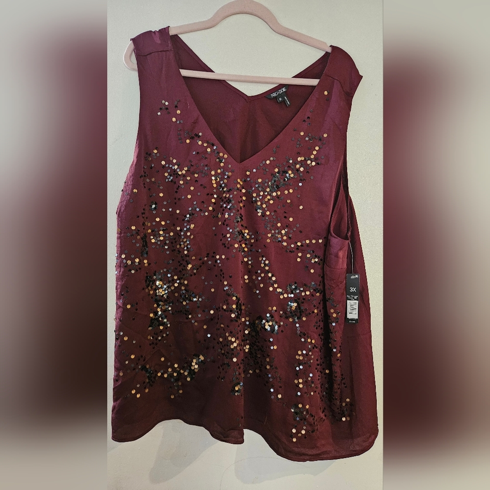 NIC+ZOE Rich Burgundy Top